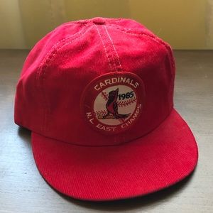 VINTAGE 1985 St. Louis Cardinals NL champions corduroy cap